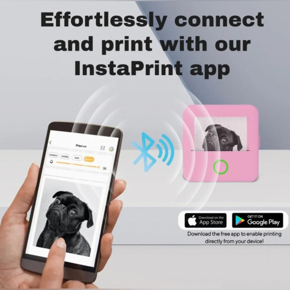 Core Innovations Wireless Mini Portable Thermal Printer Label Maker, Purple, EUC - Picture 8 of 8